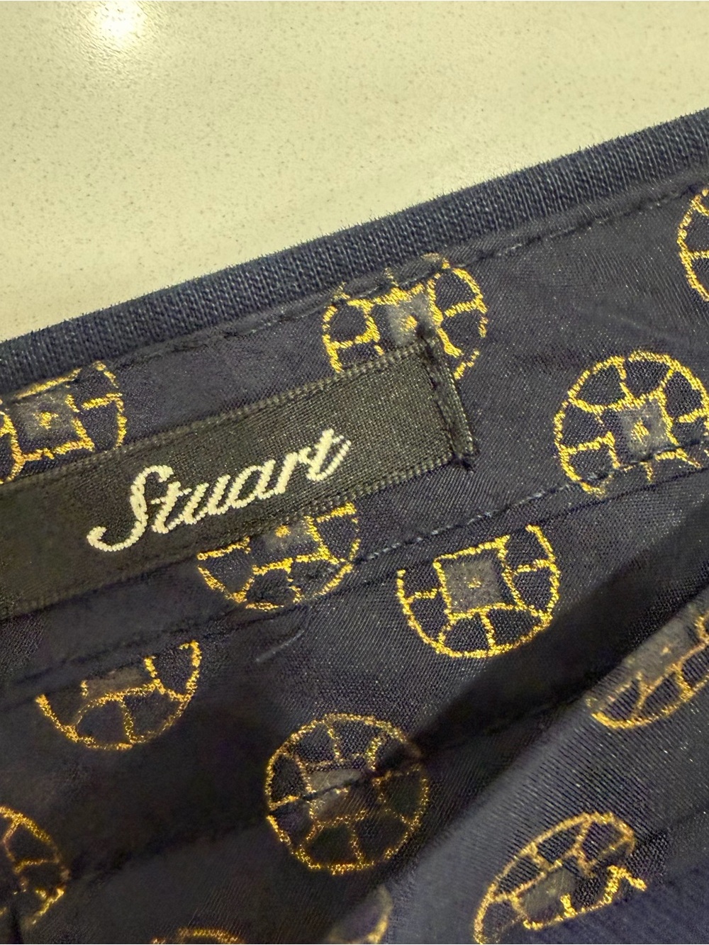 Scotch & Soda Men’s Stuart Washed Cotton-Blend Twill Navy Chino - Picture 8 of 10